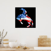 Rodeo ist Amerika - Bronco Riding Poster (Küche)