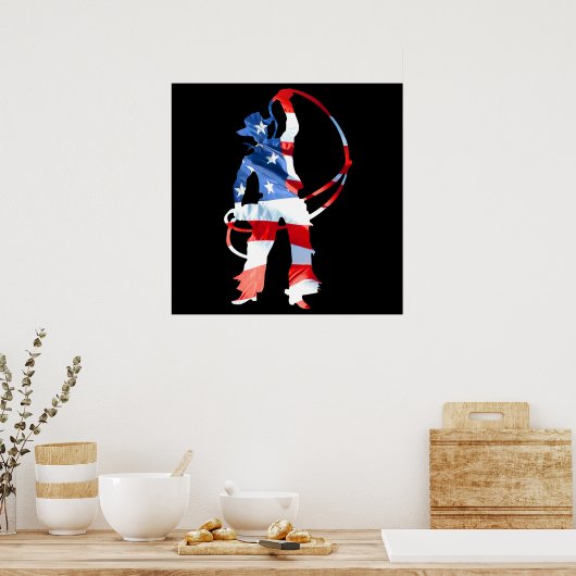 Rodeo ist Amerika - Roping Poster (Küche)