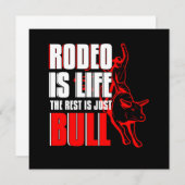 Rodeo ist Life Bull Riding Cowboy Country Geschenk Einladung (Vorne/Hinten)
