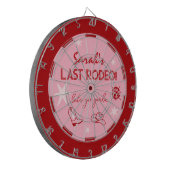 Rodeo Junggeselinnen-Abschied Sign Dartboard Dartscheibe (Vorderseite Links)