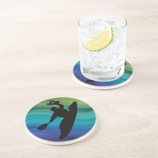 Rodeo-Kajak Sandstein Untersetzer (Seite)