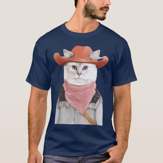 Rodeo-Katze Mädchen T-Shirt (Vorderseite)