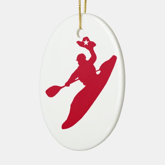 Rodeo Kayak Keramik Ornament (Links)