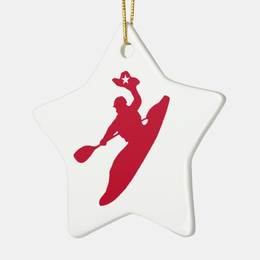 Rodeo Kayak Keramik Ornament (Links)