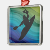 Rodeo Kayak Silbernes Ornament (Links)