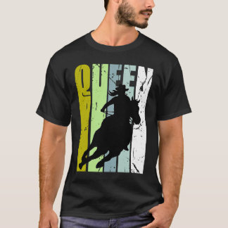 Rodeo-Königin Fassrennen Rennreiterin Frauen Cowgi T-Shirt