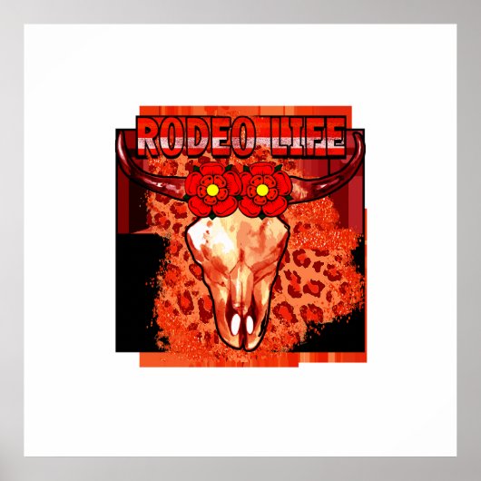 Rodeo Life T - Shirt Classic Poster (Vorne)