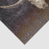 Rodeo Lila Brown Art Textur Rustikaler Bull Skull Seidenpapier (Ausschnitt)