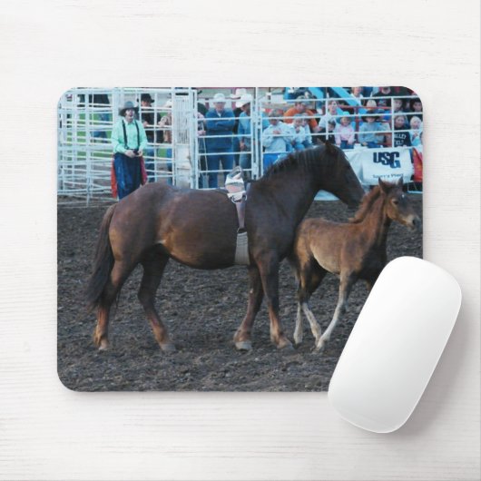 Rodeo Mare und Foal Mousepad (Mit Mouse)