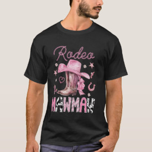 Rodeo Mawmaw Rosa Stiefel Coquette CowGirl 1. Gebu T-Shirt