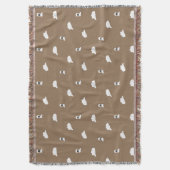 Rodeo-Muster in Braun und Weiß Decke (Vorderseite Vertikal)