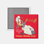 Rodeo Mutton Bustin Kid Magnet (Vorderseite/Rückseite)