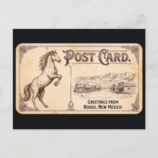 Rodeo, New Mexico - Pferd Vintage Postkarte