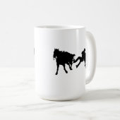 Rodeo - Ochse Rasslin - Ochse-Wrestling Kaffeetasse (VorderseiteRechts)