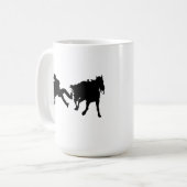 Rodeo - Ochse Rasslin - Ochse-Wrestling Kaffeetasse (Vorderseite Links)