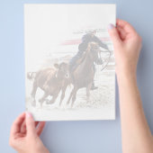 Rodeo oder Western Reitveranstaltung Flyer (Hand)