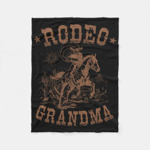 Rodeo Oma Western Cowboy Family Matching Mothe Fleecedecke
