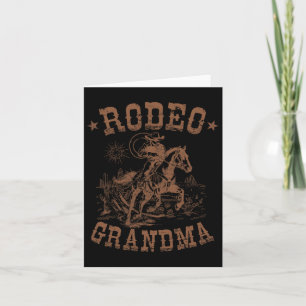 Rodeo Oma Western Cowboy Family Matching Mothe Karte