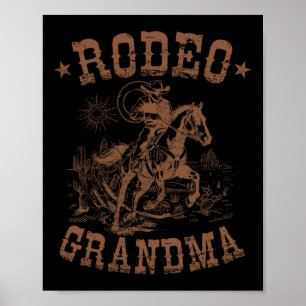 Rodeo Oma Western Cowboy Family Matching Mothe Poster
