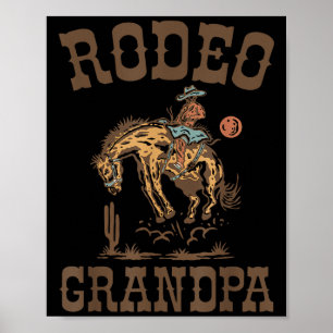 Rodeo Opa Cowboy Cowgirl Geburtstag Familie Überei Poster