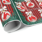 Rodeo Ornamente Kleider Grenze Roter Hintergrund Geschenkpapier (Rolleneckpunkt)