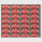 Rodeo Ornaments Frohe Weihnachtsgeschenke Wrap Pap Geschenkpapier (Flach)