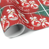 Rodeo Ornaments Frohe Weihnachtsgeschenke Wrap Pap Geschenkpapier (Rolleneckpunkt)