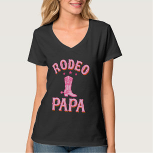 Rodeo Papa 1. Geburtstag Cowgirl Western Rode T-Shirt