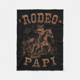 Rodeo Papi Western Cowboy Familie passend zum Vate Fleecedecke