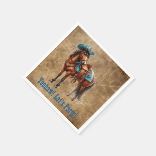 Rodeo Party Pferd Serviette (Ecke)