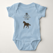 Rodeo Pferd neuer Cowboy in Town Baby Bodysuit Baby Strampler (Vorderseite)