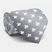 Rodeo Pferde | Grafisches Silber Krawatte (Gerollt)