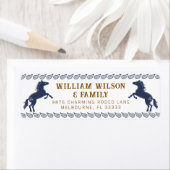 Rodeo-Pferderücksendeadresse für den blauen Navy-W (Insitu)