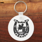 Rodeo Pferdeschuh - Barrel Racing Design Schlüsselanhänger (Vorderseite)