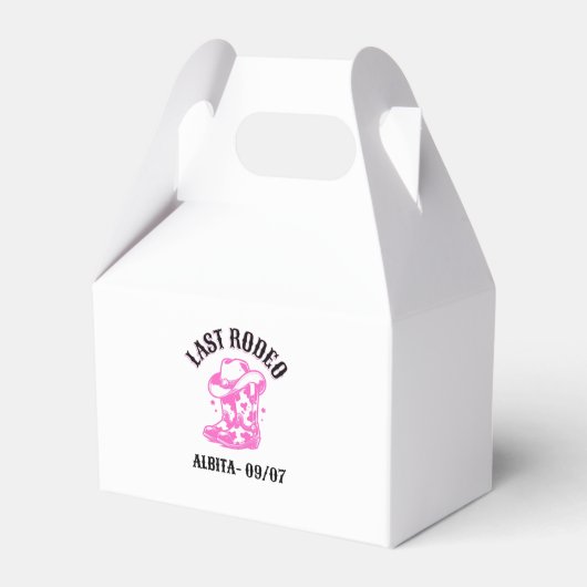 rodeo pink bachelorette party geschenkschachtel (Vorderseite)
