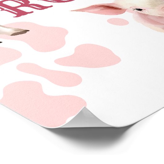 Rodeo Pink Birthday Poster (Ecke)