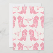 Rodeo Pink Brown Cowgirl Twin Girls Birthday Einladung (Rückseite)