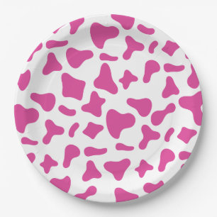 Rodeo Pink Kuh Druck Western Geburtstag Pappteller