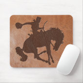Rodeo-prägeartiges Leder Mousepad (Mit Mouse)