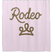 Rodeo Princess Country Western Tiara Crown Duschvorhang (Vorderseite)