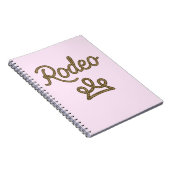 Rodeo Princess Country Western Tiara Crown Notizblock (Rechte Seite)