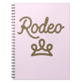 Rodeo Princess Country Western Tiara Crown Notizblock (Vorderseite)