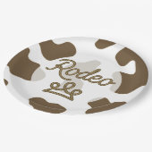 Rodeo Princess Country Western Tiara Crown Party Pappteller (Schrägansicht)