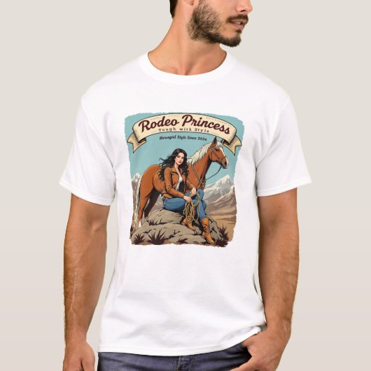 Rodeo Princess T - Shirt Design - Fett und stilvol (Vorderseite)
