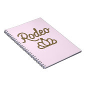 Rodeo Queen Country Western Tiara Crown Notizblock (Rechte Seite)