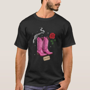Rodeo-Queen-Stiefel Rose Revolver Western Country T-Shirt