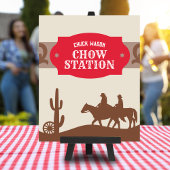 Rodeo Red "Chuck wagon chow station" Unterschreibe Poster