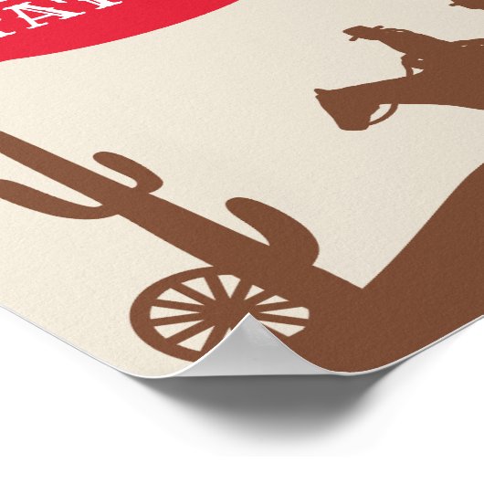 Rodeo Red "Chuck wagon chow station" Unterschreibe Poster (Ecke)
