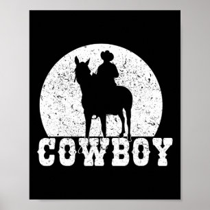 Rodeo Reiter Cowboy Reitsport Grafik Poster