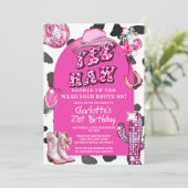 Rodeo Retro Cowgirl Birthday Dance Party Einladung (Stehend Vorderseite)